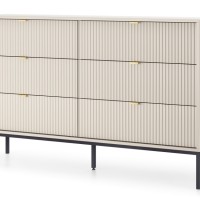 Συρταριέρα Nova Λευκό Kazmir + Ανθρακί 154x91x39cm