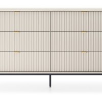 Συρταριέρα Nova Λευκό Kazmir + Ανθρακί 154x91x39cm