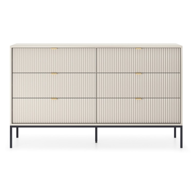Συρταριέρα Nova Λευκό Kazmir + Ανθρακί 154x91x39cm