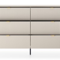 Συρταριέρα Nova Λευκό Kazmir + Ανθρακί 154x91x39cm