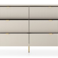 Συρταριέρα Nova Λευκό Kazmir + Χρυσό 154x91x39cm