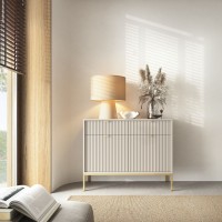Μπουφές Nova Λευκό Kazmir + Χρυσό 104x83x39cm