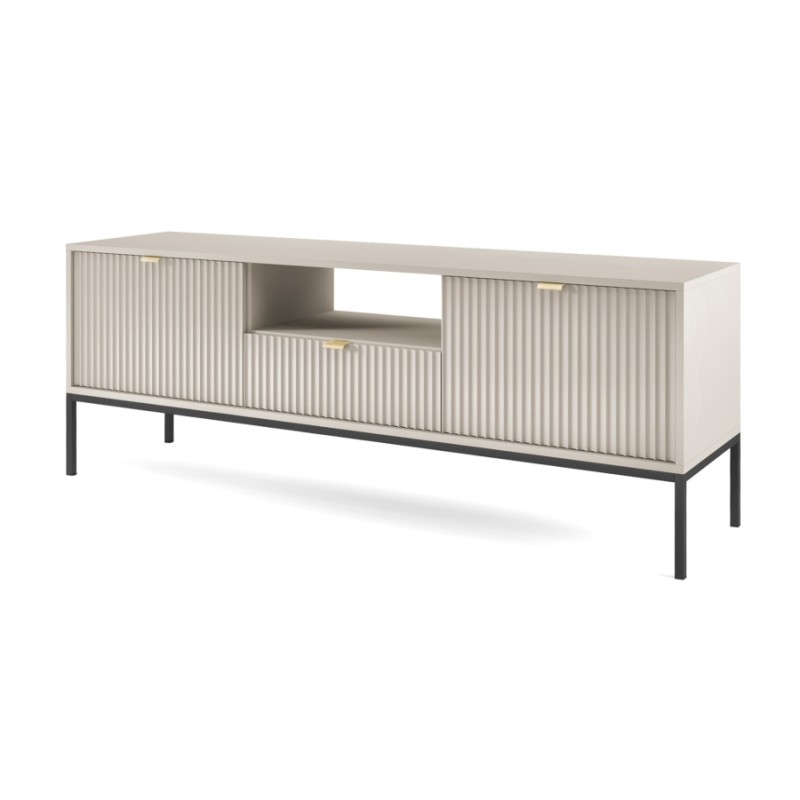 Έπιπλο τηλεόρασης Nova Λευκό Kazmir + Ανθρακί 154x56x39cm