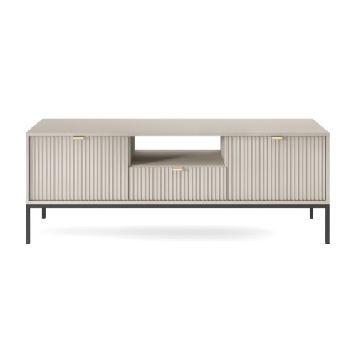 Έπιπλο τηλεόρασης Nova Λευκό Kazmir + Ανθρακί 154x56x39cm