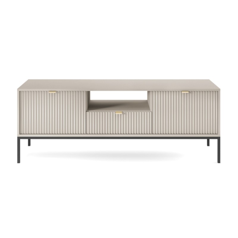 Έπιπλο τηλεόρασης Nova Λευκό Kazmir + Ανθρακί 154x56x39cm