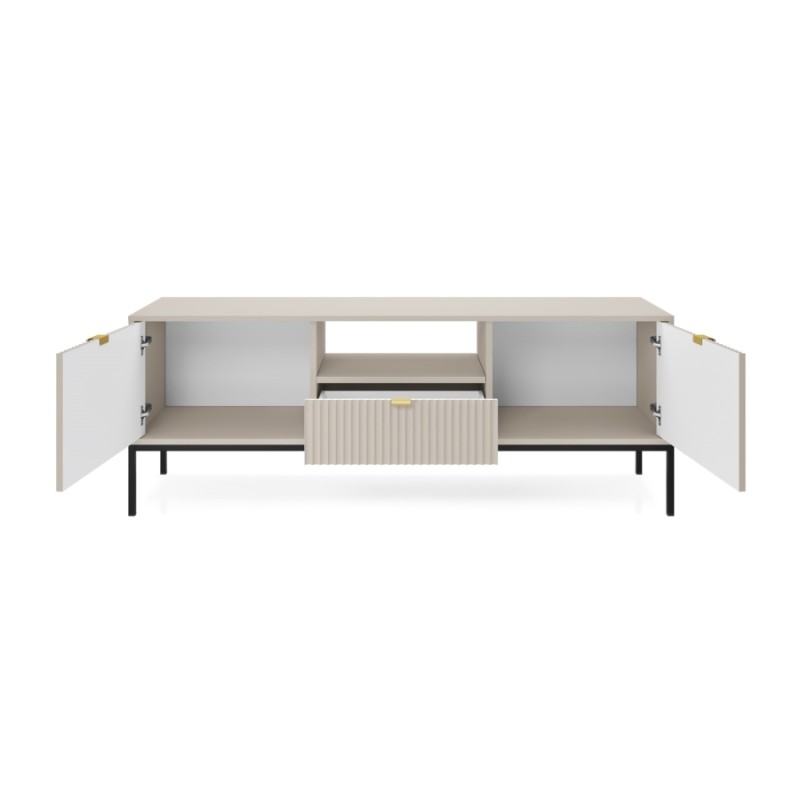 Έπιπλο τηλεόρασης Nova Λευκό Kazmir + Ανθρακί 154x56x39cm