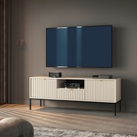 Έπιπλο τηλεόρασης Nova Λευκό Kazmir + Ανθρακί 154x56x39cm