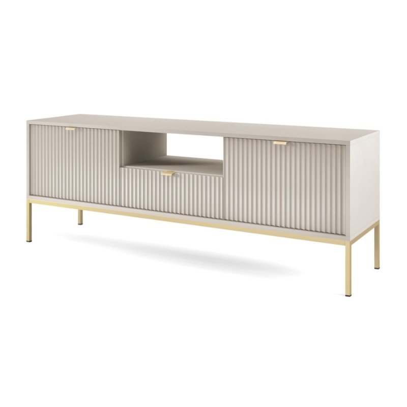 Έπιπλο τηλεόρασης Nova Λευκό Kazmir + Χρυσό 154x56x39cm