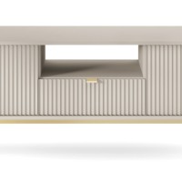 Έπιπλο τηλεόρασης Nova Λευκό Kazmir + Χρυσό 154x56x39cm