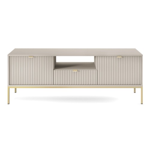 Έπιπλο τηλεόρασης Nova Λευκό Kazmir + Χρυσό 154x56x39cm