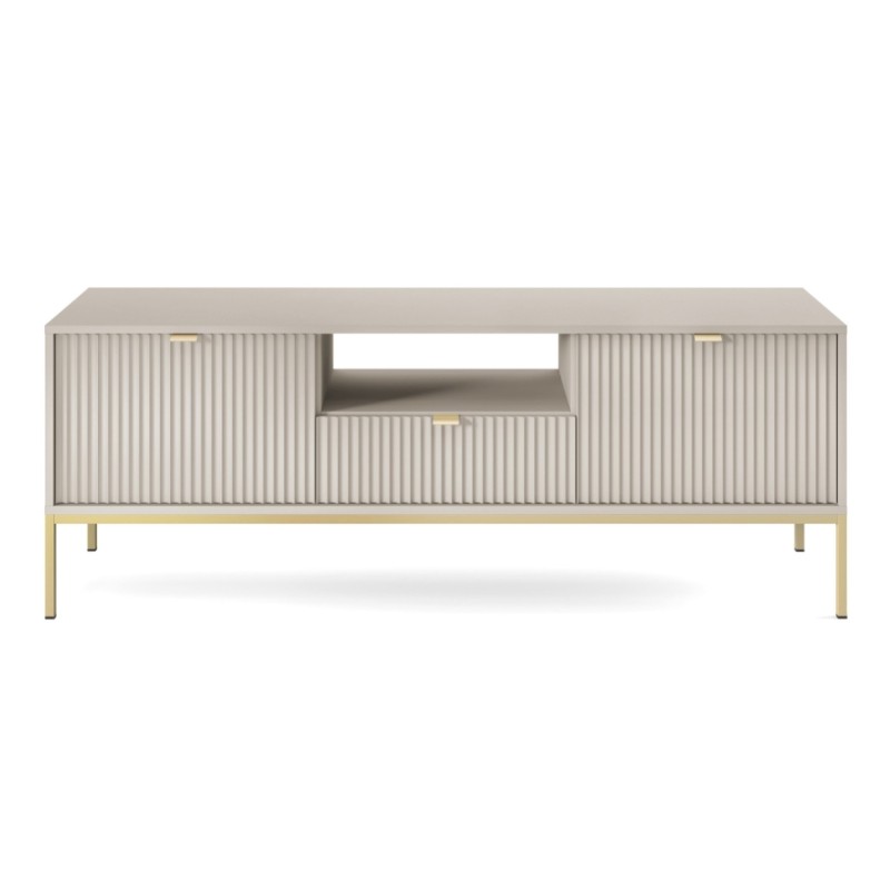 Έπιπλο τηλεόρασης Nova Λευκό Kazmir + Χρυσό 154x56x39cm