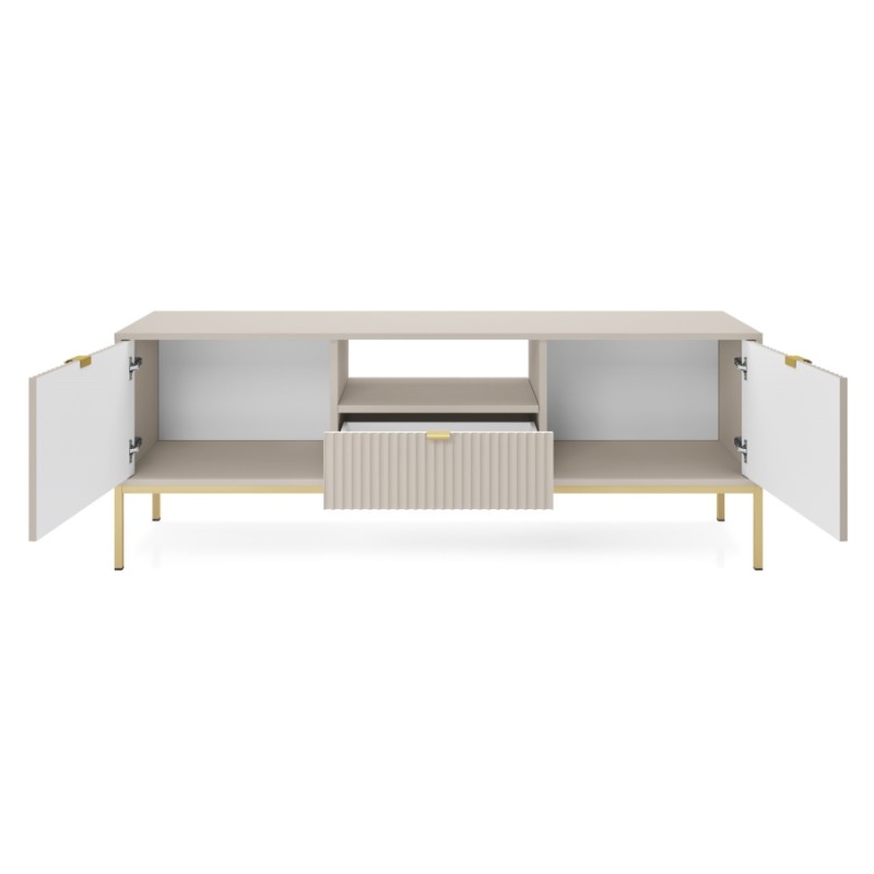 Έπιπλο τηλεόρασης Nova Λευκό Kazmir + Χρυσό 154x56x39cm