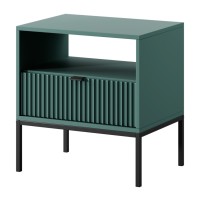 Κομοδίνο Nova Πράσινο + Ανθρακί βάση+πόμολο 54x56x39cm