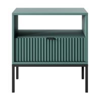 Κομοδίνο Nova Πράσινο + Ανθρακί βάση+πόμολο 54x56x39cm