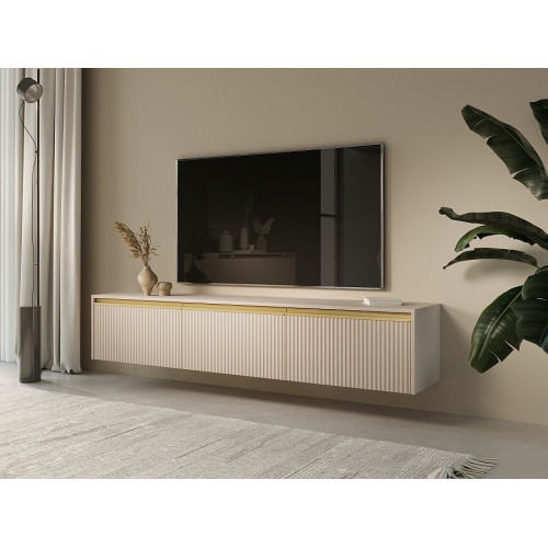 Έπιπλο τηλεόρασης Royal επιτοίχιο Μπεζ 181x36x39cm