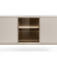 Μπουφές με βιτρίνα Sento Λευκό Kazmir 154x83x39cm