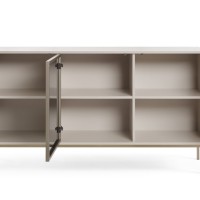Μπουφές με βιτρίνα Sento Λευκό Kazmir 154x83x39cm