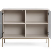 Μπουφές με βιτρίνα Sento Λευκό Kazmir 104x83x39 cm