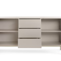 Μπουφές Sento με βιτρίνα και συρτάρια Λευκό Kazmir 154x83x39cm