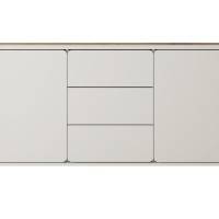 Μπουφές Wrap Λευκό Kazmir + Καρυδιά 141x82x39cm