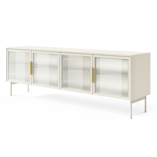 Έπιπλο τηλεόρασης Lumi Λευκό Kazmir 181x62x39cm