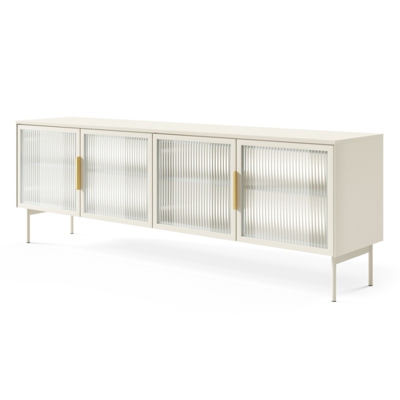 Έπιπλο τηλεόρασης Lumi Λευκό Kazmir 181x62x39cm