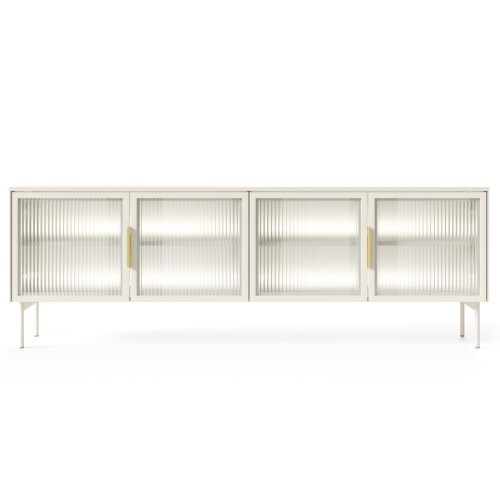 Έπιπλο τηλεόρασης Lumi Λευκό Kazmir 181x62x39cm