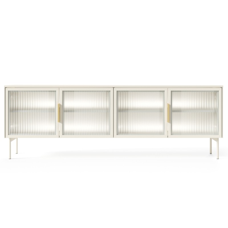 Έπιπλο τηλεόρασης Lumi Λευκό Kazmir 181x62x39cm