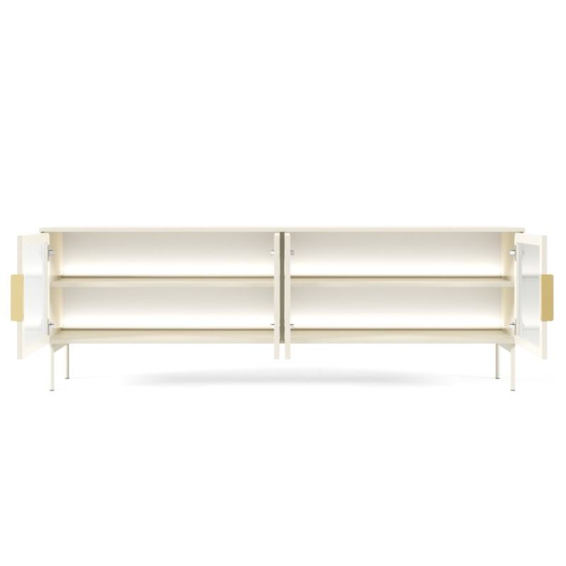 Έπιπλο τηλεόρασης Lumi Λευκό Kazmir 181x62x39cm