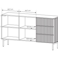 Μπουφές Muti με συρτάρια Λευκό Kazmir 147x81x40cm