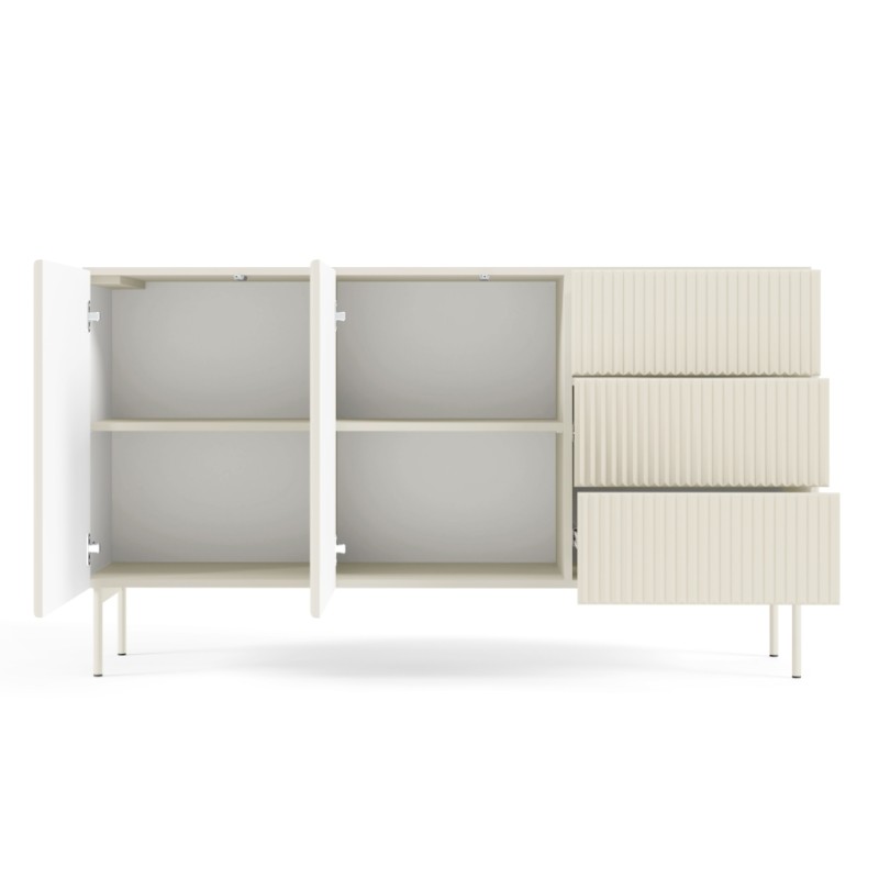 Μπουφές Muti με συρτάρια Λευκό Kazmir 147x81x40cm