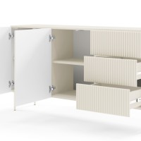 Μπουφές Muti με συρτάρια Λευκό Kazmir 147x81x40cm