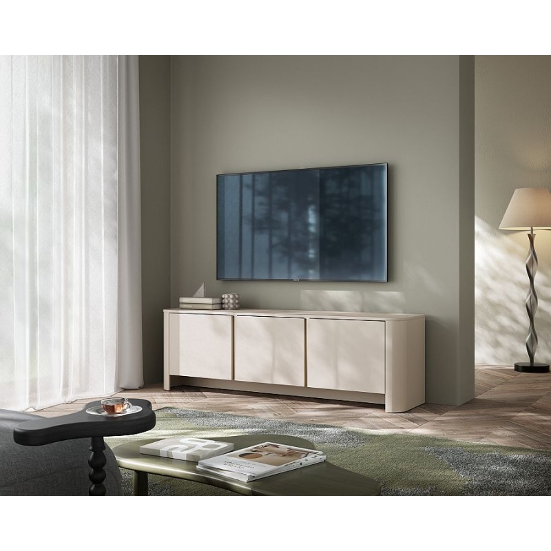 Έπιπλο τηλεόρασης Bari Λευκό Kazmir  168x52x39cm