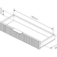 Κονσόλα LANTE λευκό 100x78x38cm