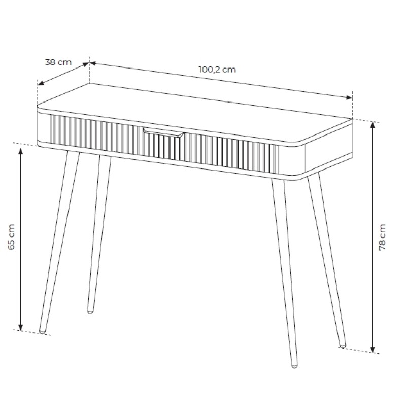 Κονσόλα LANTE λευκό 100x78x38cm