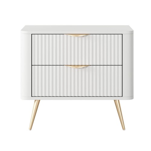 Κομοδίνο Lante Λευκό 63x55x38cm