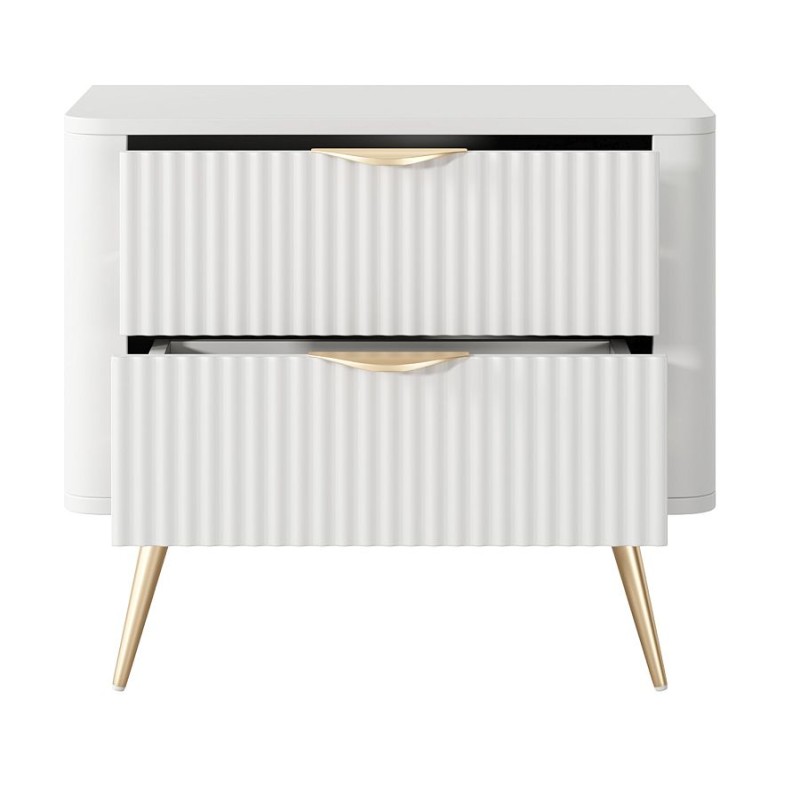Κομοδίνο Lante Λευκό 63x55x38cm