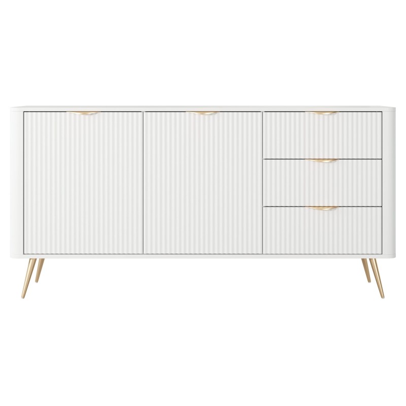 Μπουφές με συρτάρια Lante λευκός 163x81x38cm