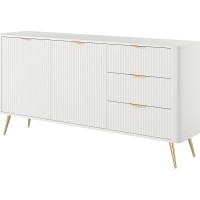 Μπουφές με συρτάρια Lante λευκός 163x81x38cm