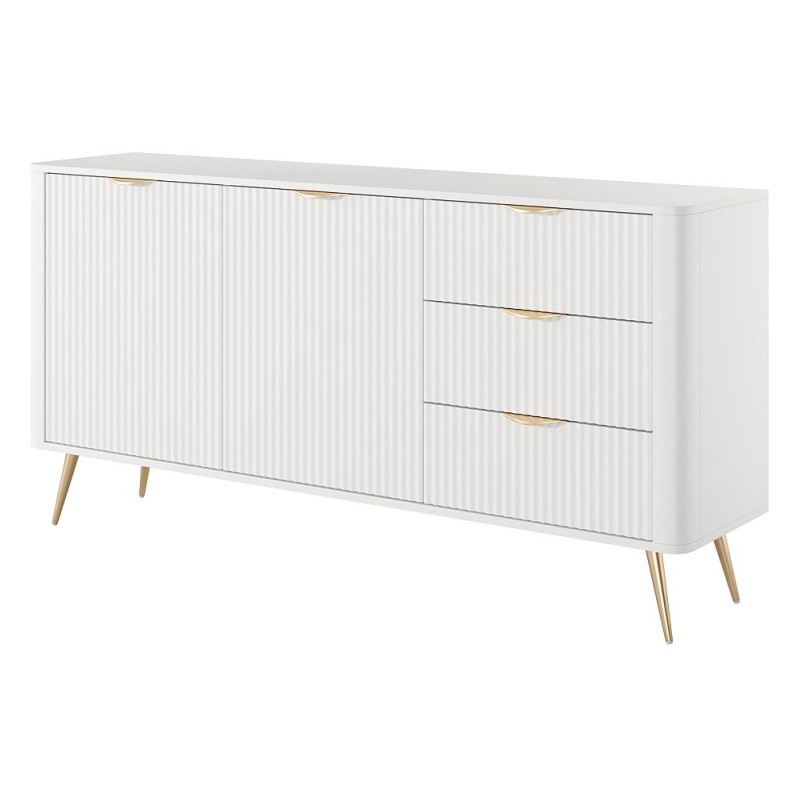 Μπουφές με συρτάρια Lante λευκός 163x81x38cm
