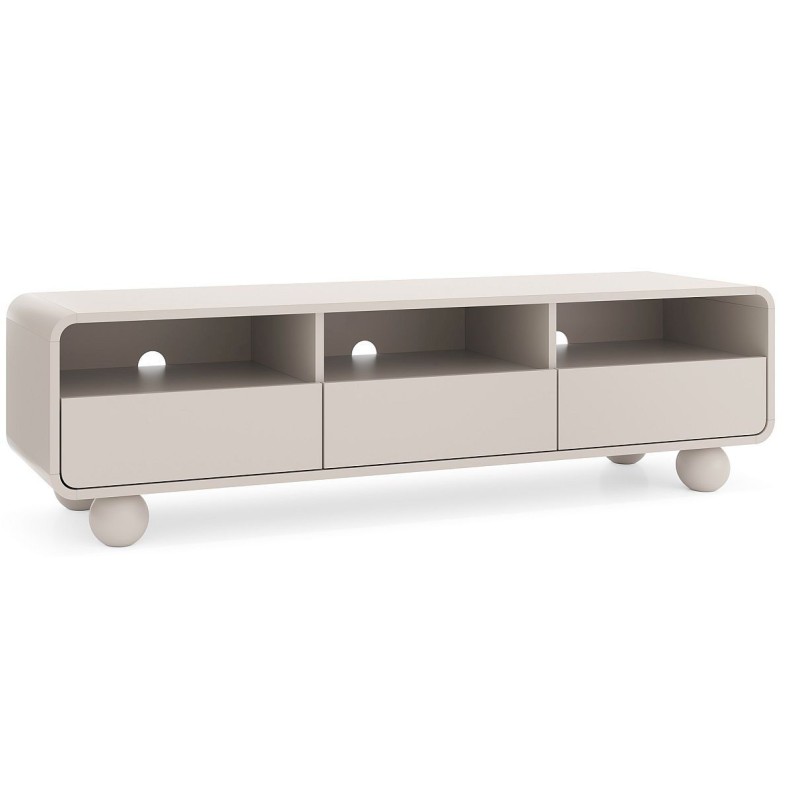 Έπιπλο τηλεόρασης ALBION με συρτάρια Λευκό Kazmir 160x44x39cm