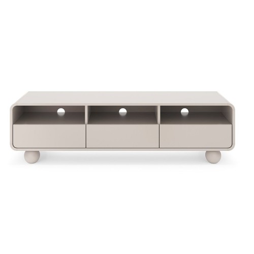 Έπιπλο τηλεόρασης ALBION με συρτάρια Λευκό Kazmir 160x44x39cm
