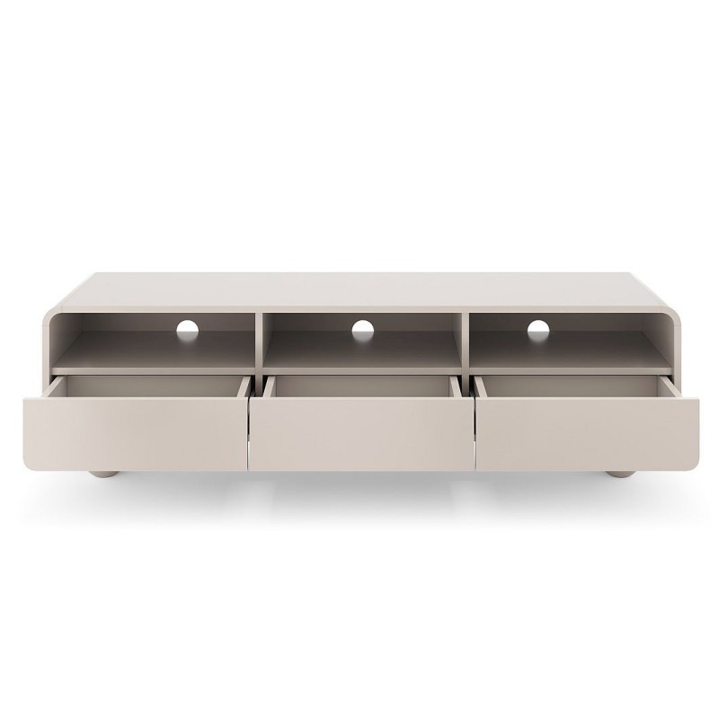 Έπιπλο τηλεόρασης ALBION με συρτάρια Λευκό Kazmir 160x44x39cm
