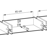 Έπιπλο τηλεόρασης ALBION με συρτάρια Λευκό Kazmir 160x44x39cm