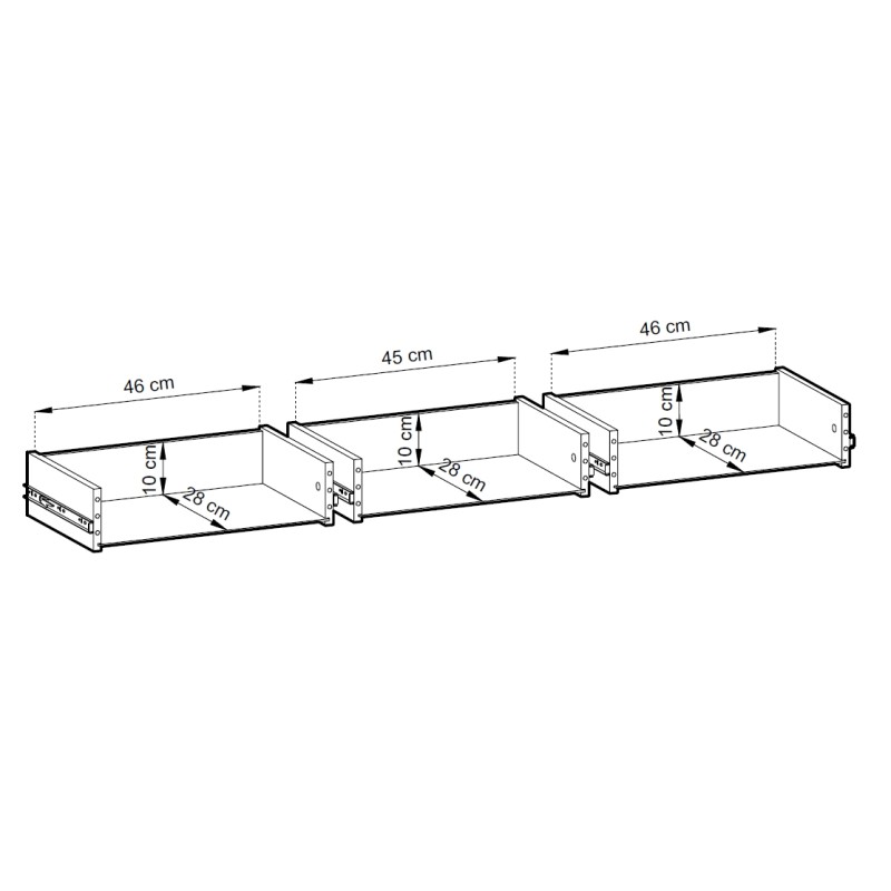 Έπιπλο τηλεόρασης ALBION με συρτάρια Λευκό Kazmir 160x44x39cm