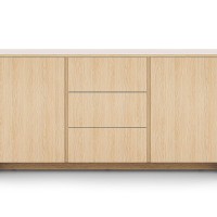 Μπουφές Bari με συρτάρια Φυσικός δρυς VICENZA 168x82x39cm