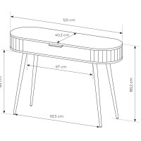 Κονσόλα LOVI με συρτάρι φυσικό cremona 120x80x40cm