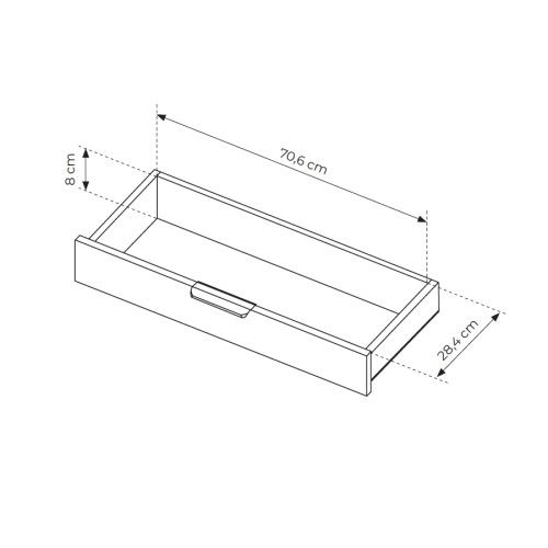 Κονσόλα LOVI με συρτάρι φυσικό cremona 120x80x40cm