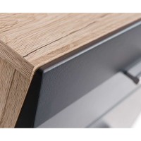 Σύνθεση τοίχου CLIF φυσικό Sanremo+ ματ Γραφίτης 180x195x45cm (ΜxYxB)