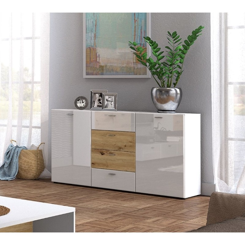 Μπουφές SARI με συρτάρια λευκό 150x81x40 (MxYxB)